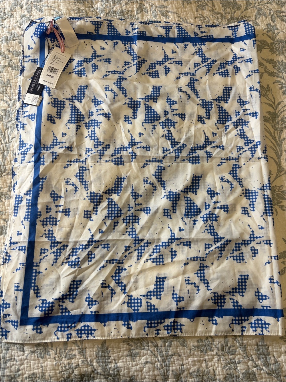 Vineyard Vines Blue and White Whale Print Scarf